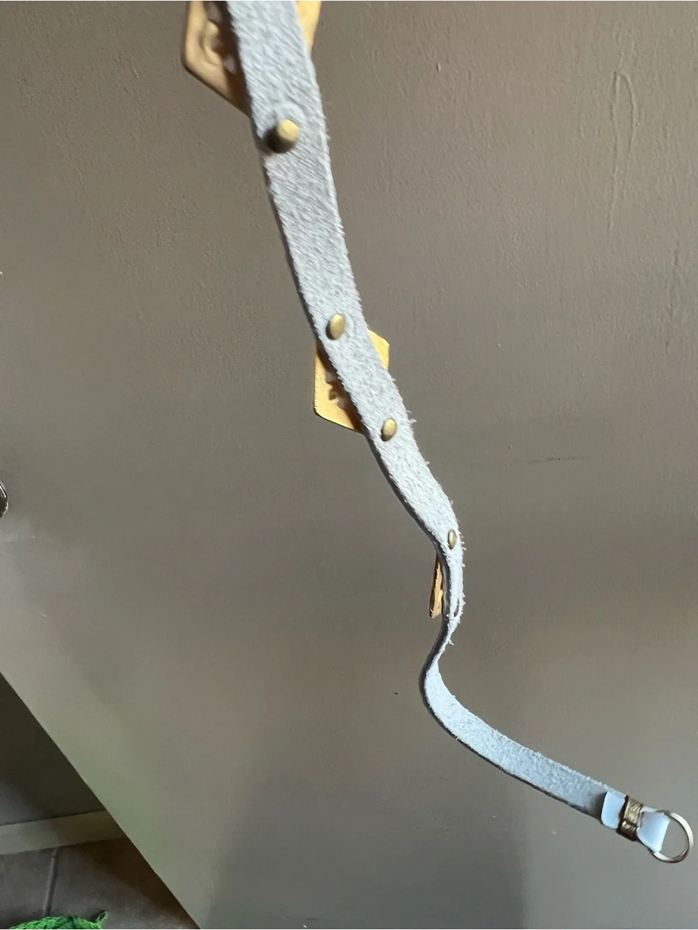 Gold Medallion Detailed Buckle Ivory  Belt